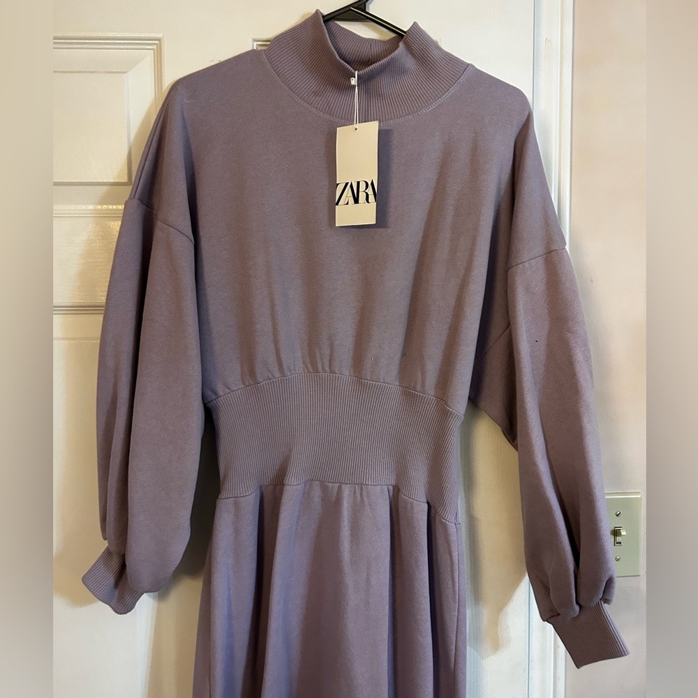 Zara Women's Lavender Long Sleeve Dress (Brand New/Never Worn) - Picture 2 of 5